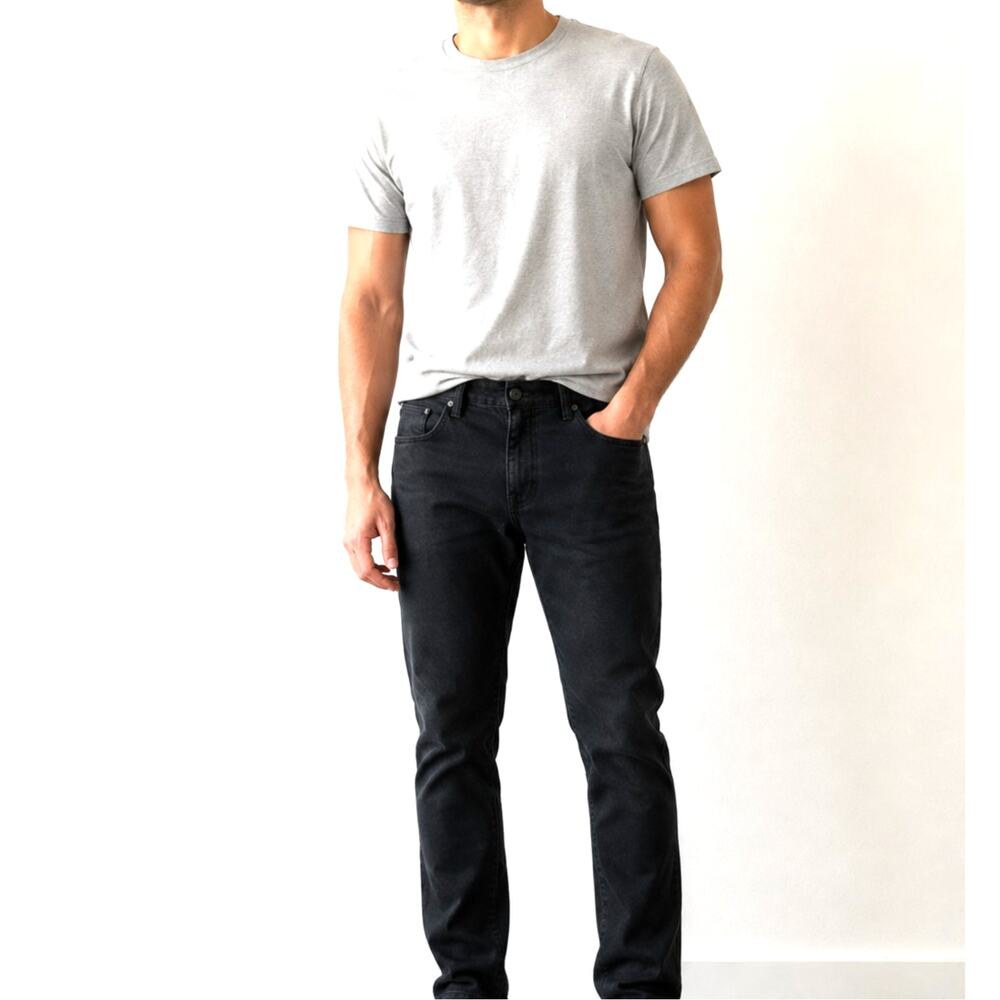UNIQLO Men’s Jeans 32x32 Black Slim Straight Stretch Denim